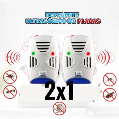 Repelente Ultrasónico de Plagas 2x1