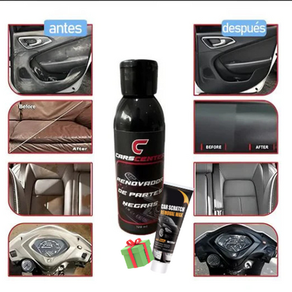 Carscenter Restaurador de Partes Negras + Regalo: Cera Quita Rayones